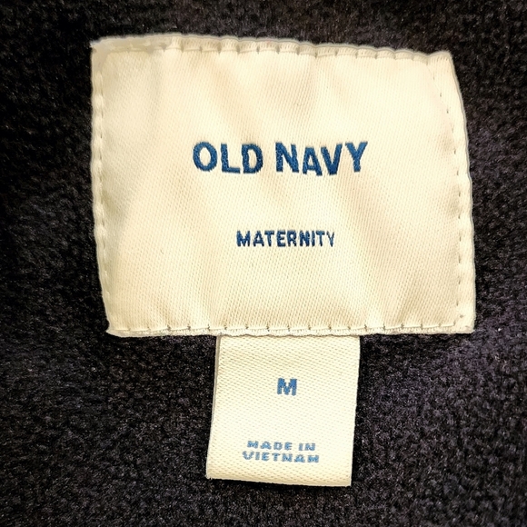 Old Navy Blue Maternity Puffer Winter Jacket Coat Size MEDIUM Zip Front - Picture 4 of 6